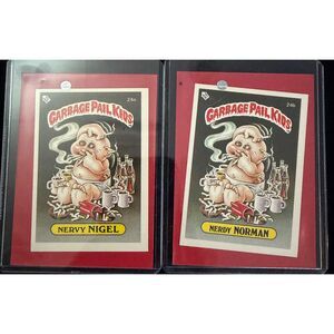 Vintage 1985 Topps Garbage Pail Kids UK Minis Series 1 24A and 24B